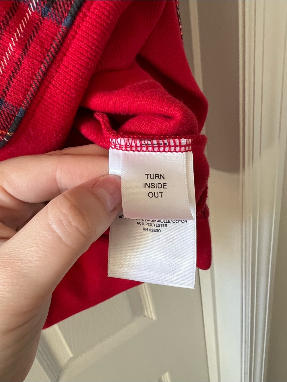 Lands' End Red Plaid Zip-Up Sweater - Men's - Picture 5 of 5